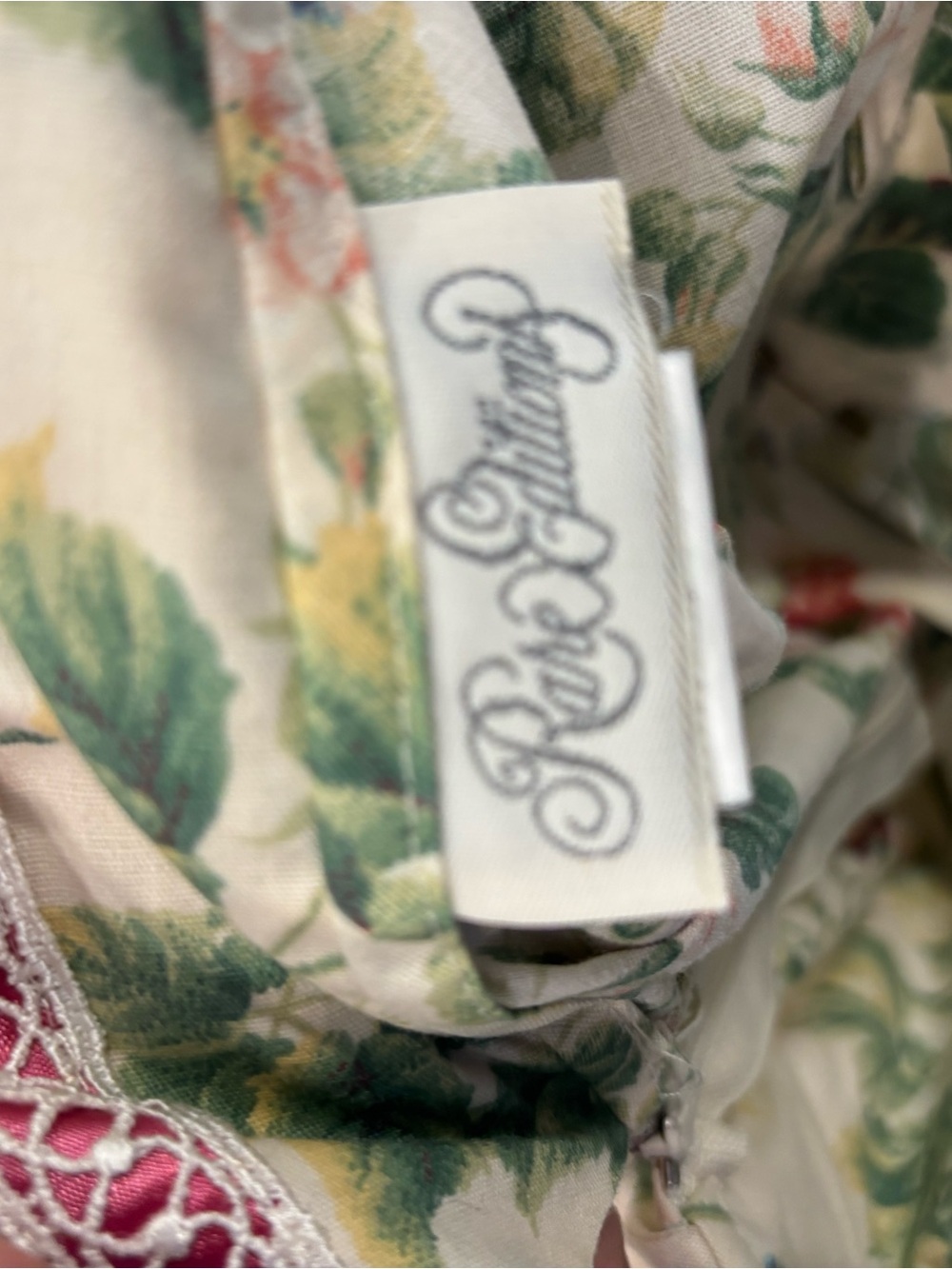 Vintage Rare Editions Cream Floral & Berry Print Cotton Dress - Picture 3 of 4